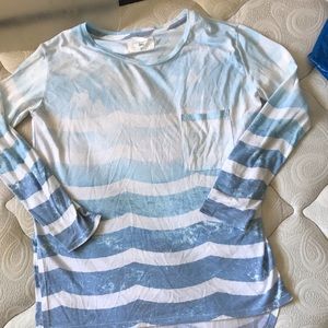 long sleeve ombré top